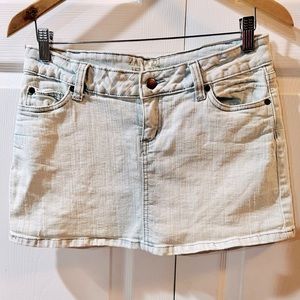 Zanadi Jeans Light Blue Jean Mini Skirt